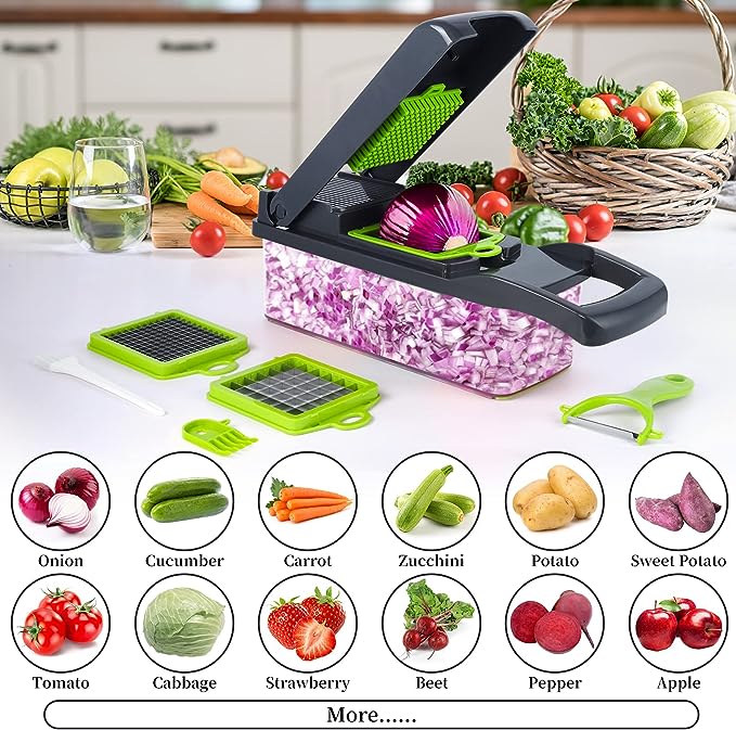 Vegetable Chopper, 15 in 1 multifunctional Food Chopper